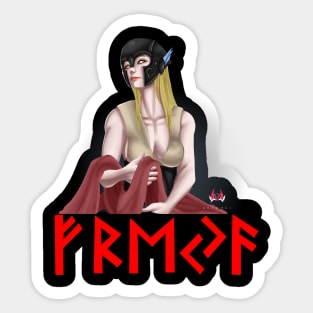 Goddes Freyja (Colored) Sticker